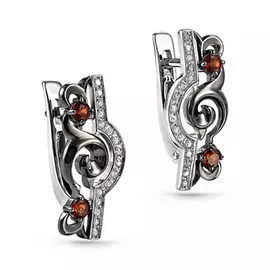 Серьги с английским замком из золота 12-11236-3500