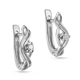 Серьги с английским замком из золота 12-11242-1000