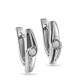 Серьги с английским замком из золота 12-11251-1000