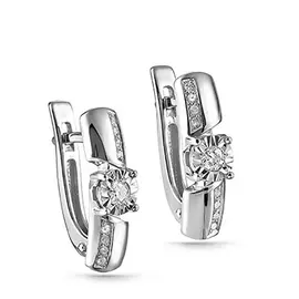 Серьги с английским замком из золота 12-11254-1000