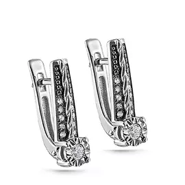 Серьги с английским замком из золота 12-11255-1089