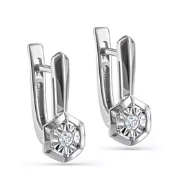 Серьги с английским замком из золота 12-11273-1000
