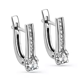 Серьги с английским замком из золота 12-11274-1000