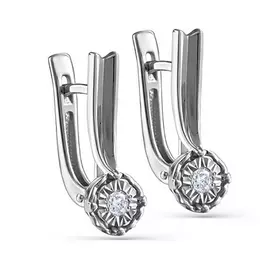 Серьги с английским замком из золота 12-11279-1000