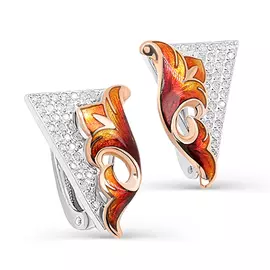 Серьги с английским замком из золота 12-11288-1001