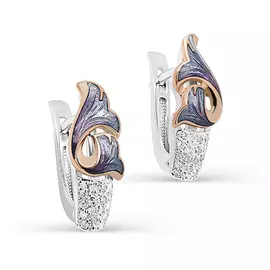 Серьги с английским замком из золота 12-11291-1026
