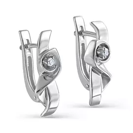 Серьги с английским замком из золота 12-11306-1000