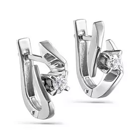 Серьги с английским замком из золота 12-1251-1000