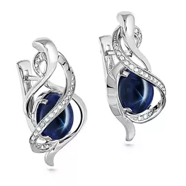 Серьги с английским замком из золота 12-1367-1400