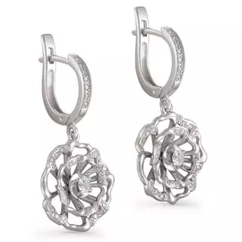 Серьги с английским замком из золота 12-1447-1000