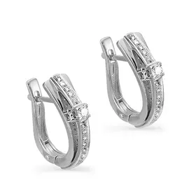 Серьги с английским замком из золота 12-1458-1000