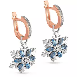 Серьги с английским замком из золота 12-1537-2500