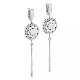 Серьги с английским замком из золота 12-1648-1710