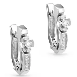 Серьги с английским замком из золота 12-1696-1000