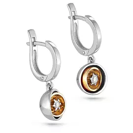 Серьги с английским замком из золота 12-1699-1096