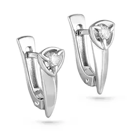 Серьги с английским замком из золота 12-1857-1000