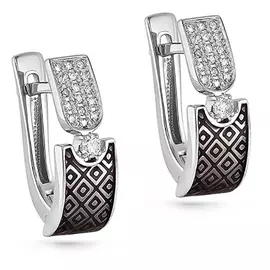 Серьги с английским замком из золота 12-1921-1019