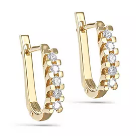 Серьги с английским замком из золота 12-2059-1000