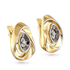 Серьги с английским замком из золота 12-21001-1000