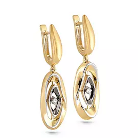 Серьги с английским замком из золота 12-21002-1000