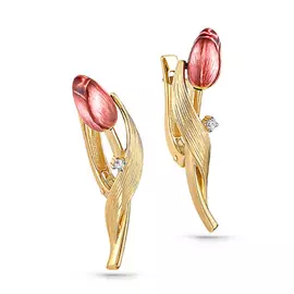 Серьги с английским замком из золота 12-21003-1022