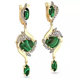 Серьги с английским замком из золота 12-21024-4600