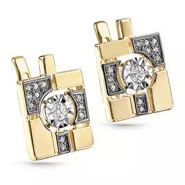 Серьги с английским замком из золота 12-21041-1000