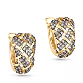 Серьги с английским замком из золота 12-21045-1000