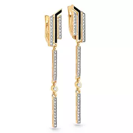 Серьги с английским замком из золота 12-21050-1002