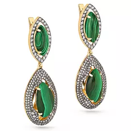 Серьги с английским замком из золота 12-21053-4600