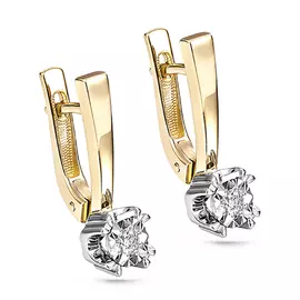 Серьги с английским замком из золота 12-21103-1000