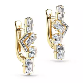 Серьги с английским замком из золота 12-21124-5500