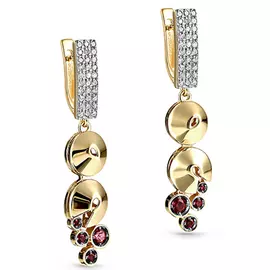 Серьги с английским замком из золота 12-21131-2500