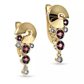 Серьги с английским замком из золота 12-21133-2500