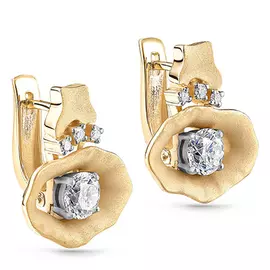 Серьги с английским замком из золота 12-21135-1000