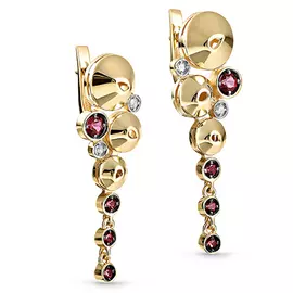 Серьги с английским замком из золота 12-21141-2500