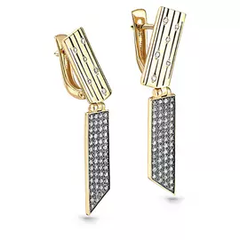 Серьги с английским замком из золота 12-21149-1002