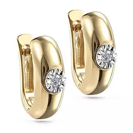 Серьги с английским замком из золота 12-21163-1000