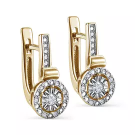 Серьги с английским замком из золота 12-21276-1000