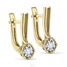 Серьги с английским замком из золота 12-21279-1000
