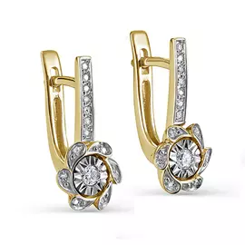 Серьги с английским замком из золота 12-21286-1000