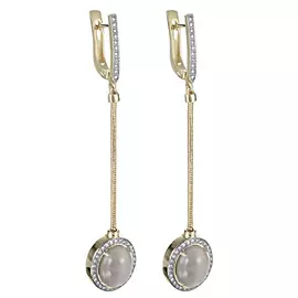 Серьги с английским замком из золота 12-21302-8700