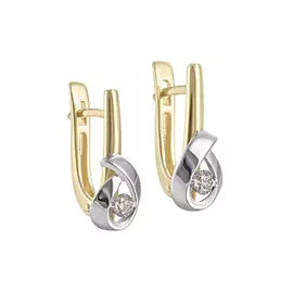 Серьги с английским замком из золота 12-21312-9200