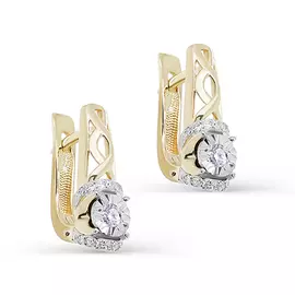 Серьги с английским замком из золота 12-21348-1000