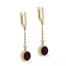 Серьги с английским замком из золота 12-21355-3500