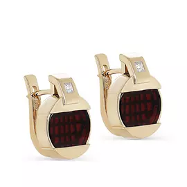 Серьги с английским замком из золота 12-21356-3500