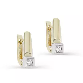 Серьги с английским замком из золота 12-21365-1000