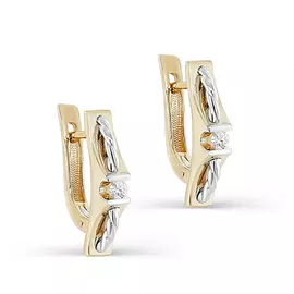 Серьги с английским замком из золота 12-21369-1000