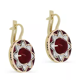 Серьги с английским замком из золота 12-21373-3518