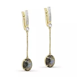 Серьги с английским замком из золота 12-21386-6500